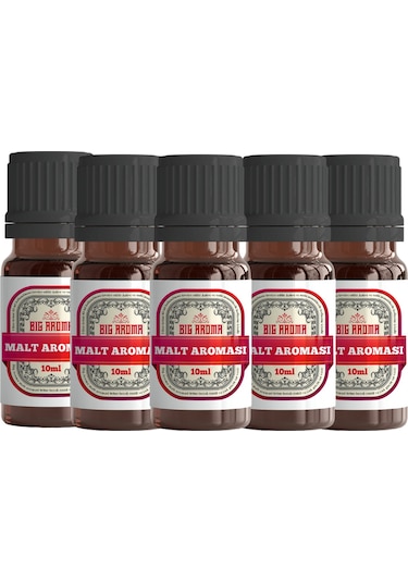 Big Aroma Tek Kullanımlık Kırmızı Viski Kiti Malt Aroması 5 x 10 ML