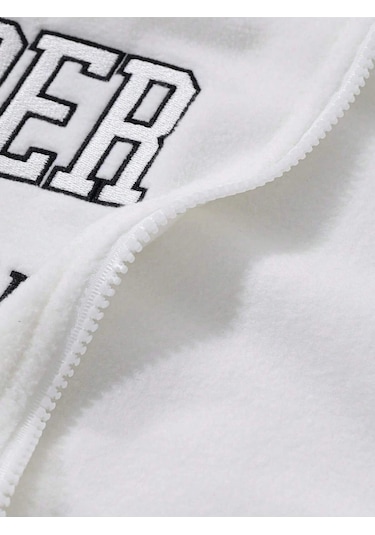 Relax&Basic Ünisex Basic Slim Fit Kapüşonlu Fermuarlı Cepli Sweatshirt Bej Bej Beyaz