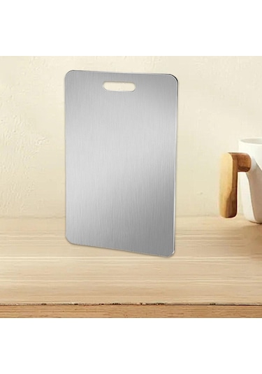 Erya Home Suntek Paslanmaz Çelik Kesme Tahtası Pizza Bisküvi Küçük