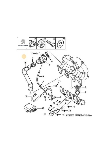 Manifold Borusu Dj5t Peugeot 1628.9e