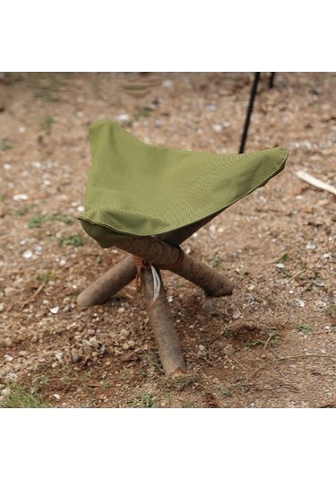 Dancemonkey Kamp Su Geçirmez Üçgen Dışkı Bezi, Taşınabilir, Kullanışlı, Naylon, 38x32 Cm, Saf Ve Kolay Kurulum Yeşil