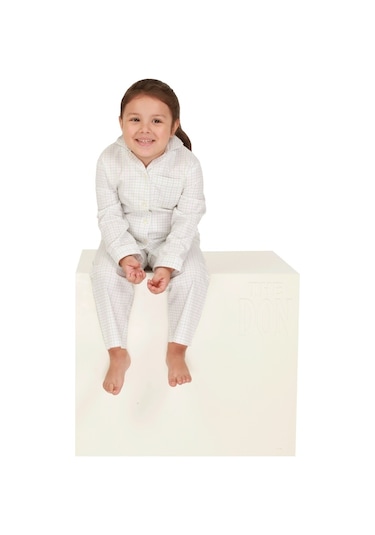 The Don Krem Kareli Kız Çocuk Pijama Takımı (9-14 Yaş)