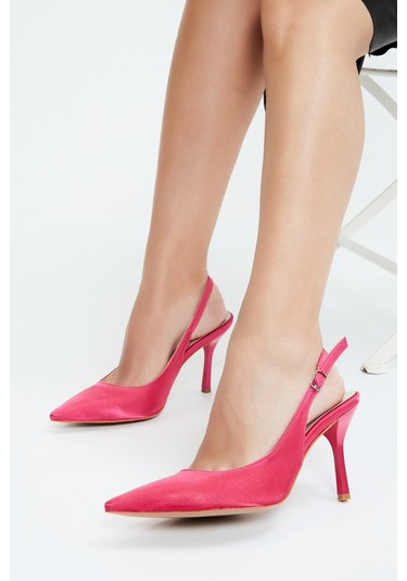 Valmenti Carla Kadın Fuşya Saten Vegan Topuklu Ayakkabı 292 6001-v Bn Ayk Y23 Fuşya