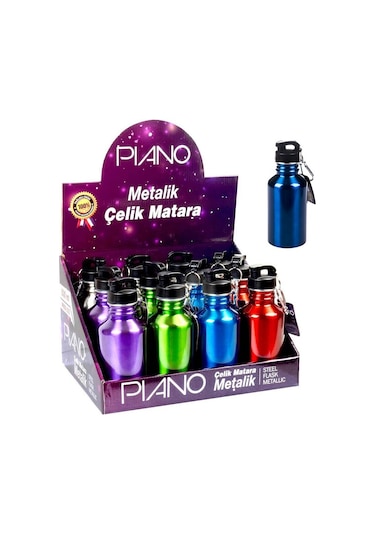 Piano Çelik Matara Suluk Metalik Renkler 500 Ml.