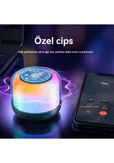 Aurora Şeffaf Ve Havalı Bluetooth Küçük Stereo Kablosuz Taşdırılabilinir
