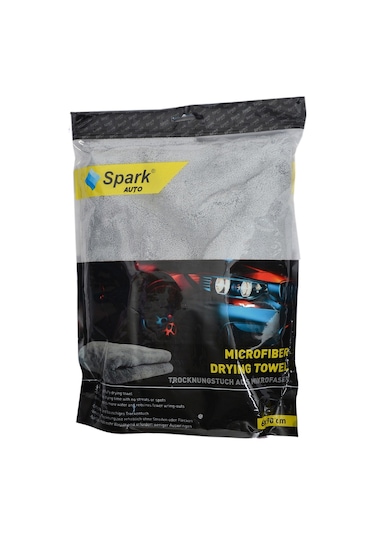 Spark 2316 Mikrofiber Peluş Oto Kurulama Bezi 60X90 Cm. Gri 1 Adet