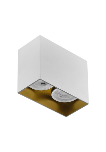 Üstü İkili Led Spot Beyaz Gold