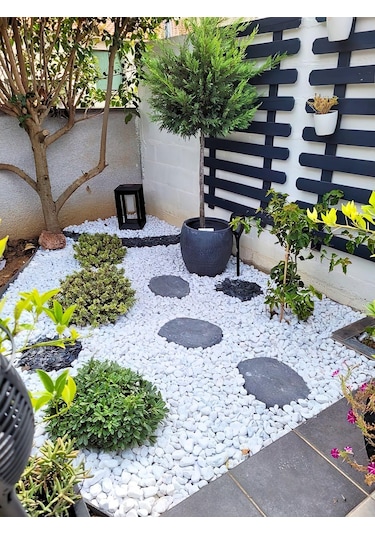 Ahs Beyaz Dolomit Taş 25 Kg 4-6 Cm Dere Çakıl Taşı Bahçe Peyzaj Süs Taşı Saksı Teraryum Akvaryum Taşı