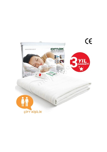 Omak Elektrikli Battaniye Çift Kişilik 120 x 150 CM Beyaz