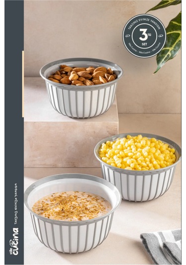 Linea 3lü Pratik Çerezlik Gri 1 Litre Gri