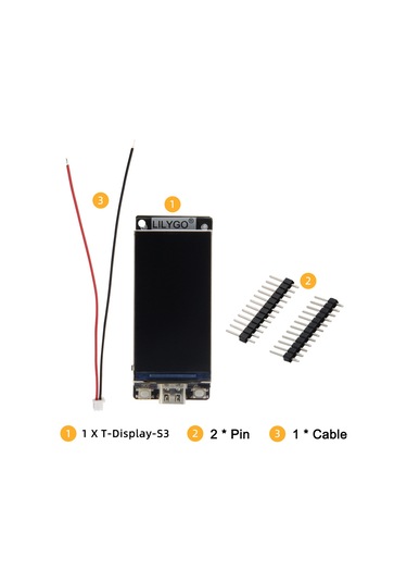Reedark 1.9 İnç St7789 Lcd Ekranlı Esp32-s3r8 Geliştirme Kartı - Wifi Ve Bt5.0 Çift Kablosuz Bağlantı