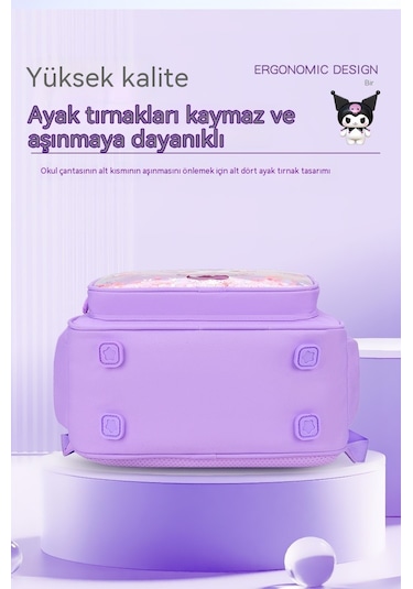 Sevimli Kuromi Öğrenci Hafif Okul Çantası - Pembe - Büyük