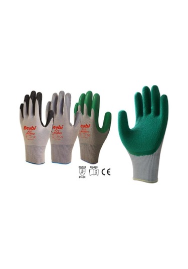 Beybi Pl17 Legend Polyester Örme Lateks Eldiven-12 Çift