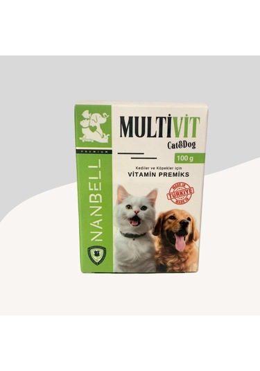 Nanbell Multivit Kedi ve Köpekler İçin Toz Multivitamin 100 G