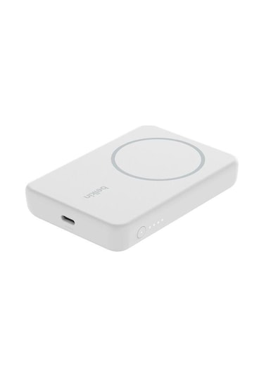 Belkin Bpd004btwt Boostcharge 5k Magsafe Uyumlu Kablosuz Powerbank + Stand - Beyaz siyah