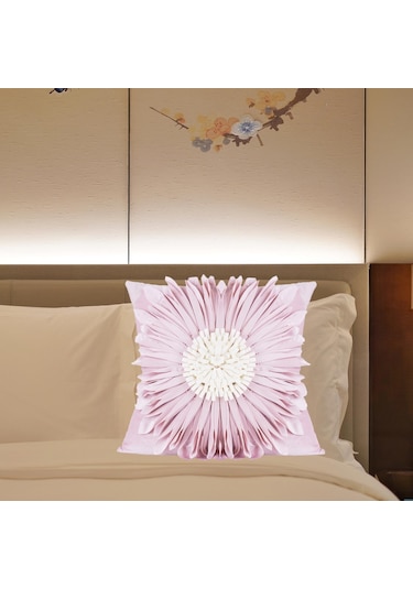 Suntek Magideal 3d Ayçiçeği Yastık Kılıfı 18 X Inç Ev Pembe