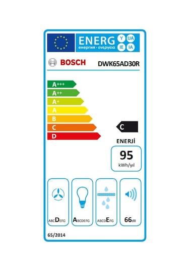 Bosch DWK65AD30R 60 CM Duvar Tipi Ankastre Davlumbaz