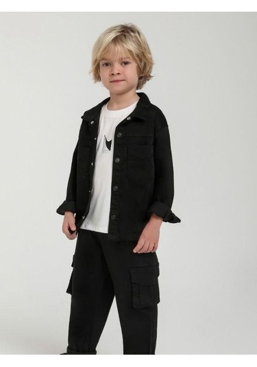 Erkek Bebek Yumuşak Dokulu Esnek Kumaş Ceket-15603 Siyah
