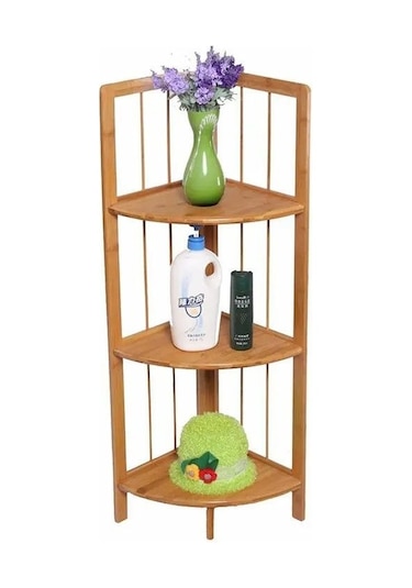 Rossel Premium Bambu Köşeli Raf