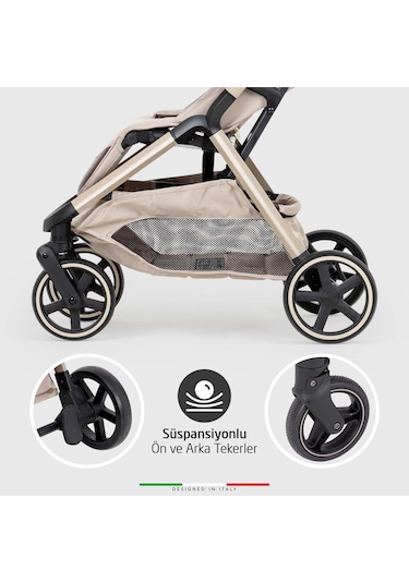 Elele Cabina Kabin Tipi Bebek Arabası Bej