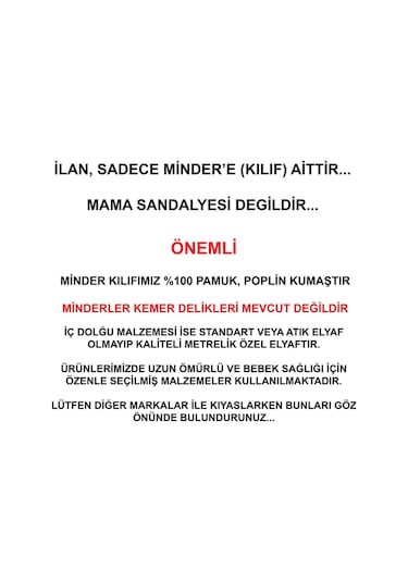 Holmer Organik Mama Sandalyesi Minderi & Kılıfı Kemer Deliksiz