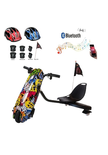 Citymate Drift Car Elektrikli Kaykay Bluetooth Dirift Kar Hoverboard Scooter Koruma Ekipmanı Hediye