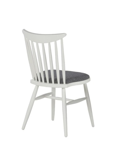 Ashbourne Ahşap Yemek Sandalyesi Beyaz - Gri