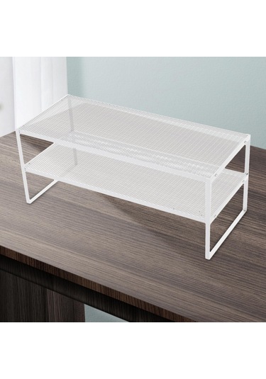 Homyl Masaüstü Bilgisayar Standı Çalışma 2-katlı-beyaz