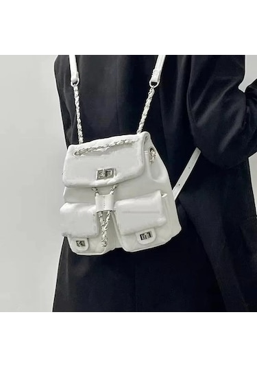 Ganzhoushop Yönlü Yeni Yaz Ve Sırt Sırt Renk Pink Modası Moda Kentsel Kadın İş Hafif Eşleşen Düz Çok Çantası Çantası Çantası Bahar Zb Pembe