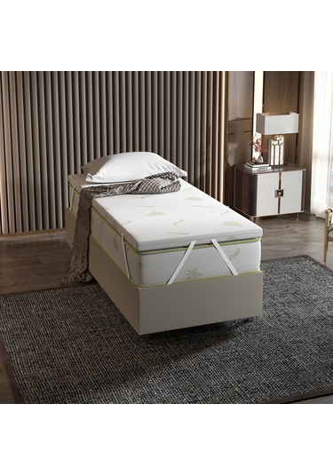 Aloevera Yatak Pedi,kuş Tüy Süngerli Full Ortopedik 100x200 Cm