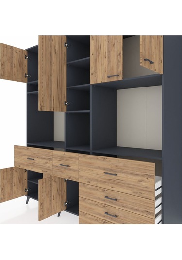 Kronos Dolap 10 Raflı 6 Çekmeceli 8 Kapaklı 220x59x243 Antrasit-çam/çam Atlas Çam/atlas Çam Kronos Dolap 10 Raflı 6 Çekmeceli 8 Kapaklı 220x59x243 Antrasit-çam/çam Atlas Çam/atlas Çam