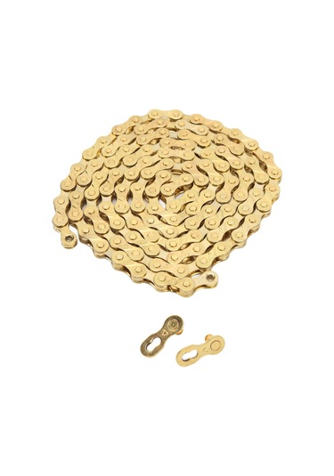 Fosenze Vg Sports 8 Vites Bisiklet Zinciri, Yüksek Karbon Çelik, 980kg Gerilme Dayanımı, Sorunsuz Vites, Dağ Ve Yol Bisikletleri İçin Altın Diğer