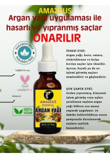 Amazeus Argan Yağı 2'li %100 Saf Ve Doğal-soğuk Pres Besleyici Etki 2x20 Ml / 1.4 Fl Oz