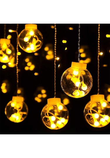 Ampul Top Perde Led Işık Dekoratif Dilek Topu Fişli Animasyonlu Eklenebilir