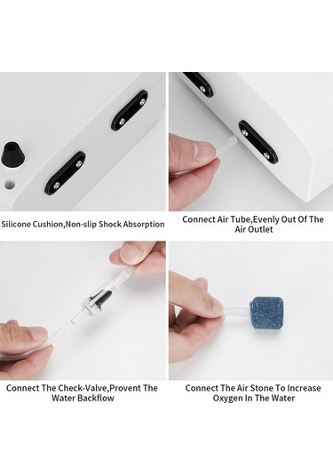 Pazly Oksijen Pompası - Akvaryum Balık Tankı Oksijenatörü, Hava Motoru