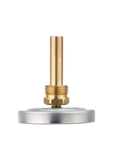 Hangfox Sıvı Sıcaklık Ölçer 0-120 C - Alüminyum Kasa, 63mm Gösterge, 1/2 Bsp Vida, Suya Dayanıklı, Yatay Montaj