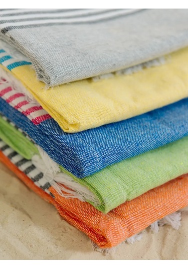 Gang Büyük Plaj Havlusu 90x180 Cm Pamuk Hint 391946228 Gri