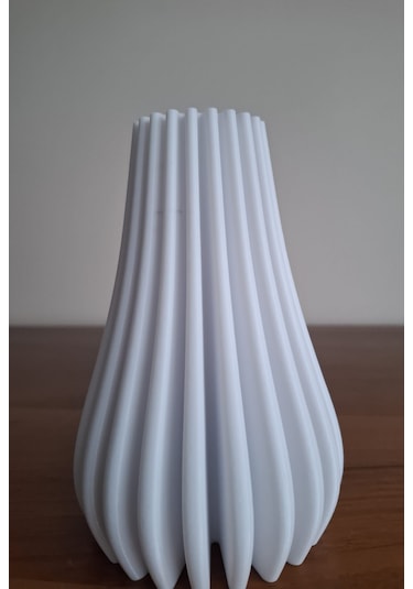 Spiral Vazo - 15 Cm Beyaz