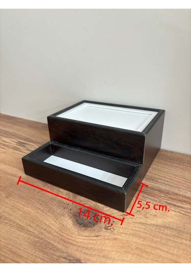 Mimoza Baharatlık Bölmeli Ahşap Masaüstü Peçetelik 6 Adet Restaurant Dispenser Venge Baharatlıklar Hariç