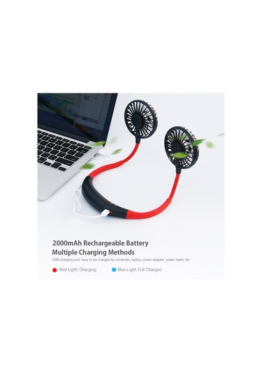 Xiyyadms "taşınabilir Boyun Fanı: 3 Hız Ayarlı, 7 Renk Led, Şarj Edilebilir, Aromaterapili, Spor Ve Seyahat İçin" Diğer