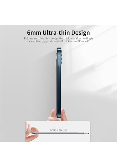 Pazly 7 Seviyeli Yükseklik Ayarlanabilir Bilgisayar Standı, Katlanır Telefon Standı, Ultra İnce Alüminyum T Standı