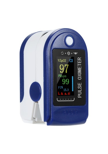 Vkemall Pulse Oksimetre Dijital Parmak Ucu Nabız Oksimetresi Tft Ekran Kan Oksijen Sensörü Doygunluk Min Koyu Mavi