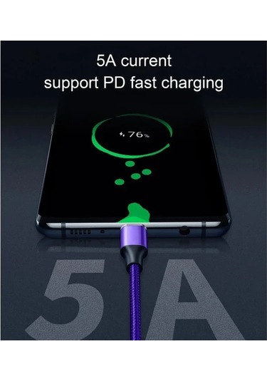 Sunshine011 240w Usb C Hızlı Şarj Kablosu İphone Uyumlu 15 Pro Max Samsung Galaxy S24 Xiaomi Macbook Ps5 Switch 90 Derece