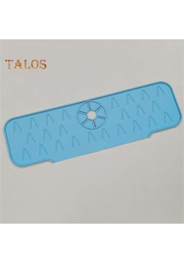 Gökyüzü Mavisi Lavabo Sıçrama Koruması Ultra Kalın Çok Amaçlı Basit Kurulum Pratik Lavabo Bataryası Mat Tezgah Üstü Sıçrama Önleyici Drenaj Pedi