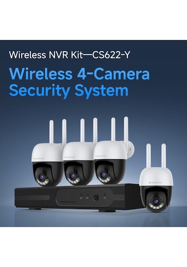 Vstarcam Cs622-y 4 Kameralı Nvr Wifi Kamera Set