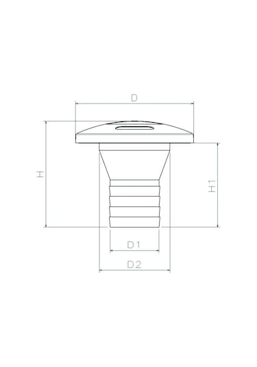 Tekne ve Karavan Dolum Kapağı Siyah Dolum Ağzı 38mm İtalyan