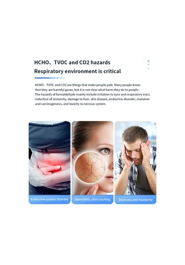 Suofeng Taşınabilir Hava Kalitesi Monitörü - Co2, Sıcaklık Ve Nem Ölçer, Ev Ve Ofis İçin Kompakt Test Cihazı Beyaz