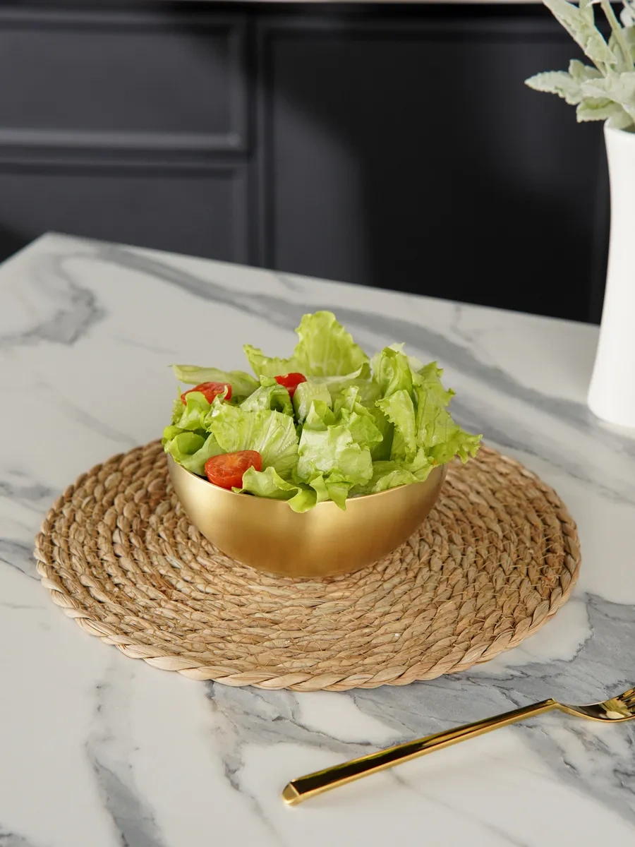 Skyphos Masanın Ortasına Metal Kase 800 Ml Çapı 15 Cm Salata Kasesi 311461115