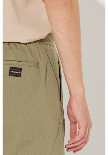Regular Fit Normal Kesim %100 Pamuk Normal Bel Haki Chino Şort L231406801 Haki