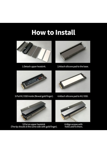 Didadodo Jonsbo M.2 2280 Ssd Soğutucu - Alüminyum Isı Emici Ve Termal Ped İle Yüksek Performans, Optimal Performans İçin
